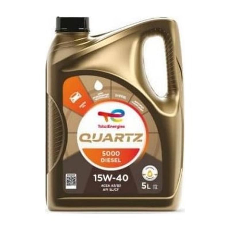 Aceite de motor mineral 15W40 5L - TotalEnergies Quartz 5000 D