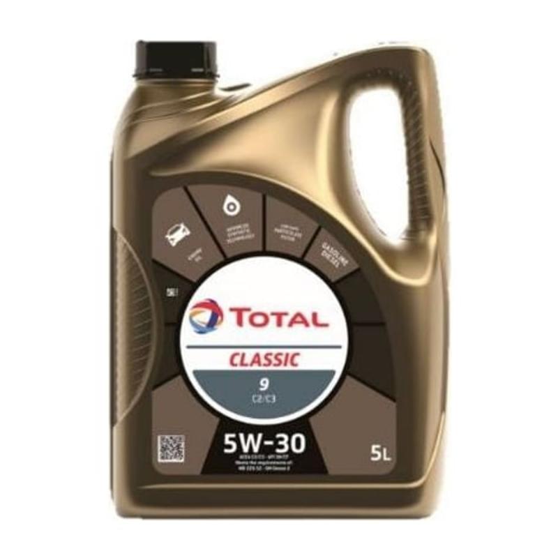 Aceite de motor sintético 5W30 5L - TotalEnergies Classic 9 C2/C3