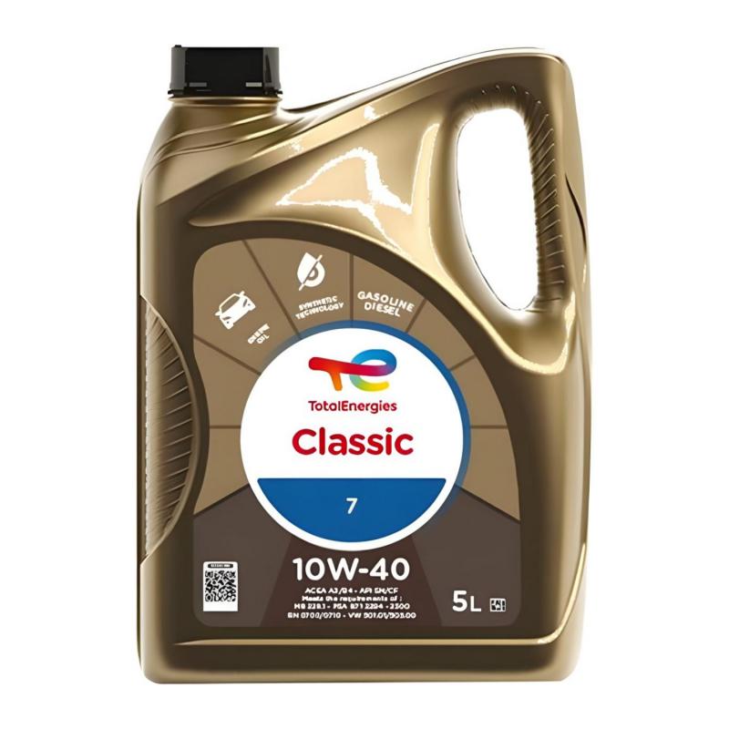 Aceite de motor semisintético 10W40 ACEA A3/B4 5L - TotalEnergies Classic 7