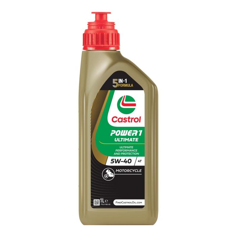 Aceite de moto 4 tiempos sintético 5W40 1L - Castrol Power1 Ultimate