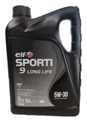 Aceite de motor sintético 5W30 5L - ELF Sporti 9 Long Life 504/507