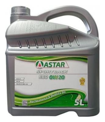 Aceite de motor sintético 0W20 5L - Astar Sportback RBO