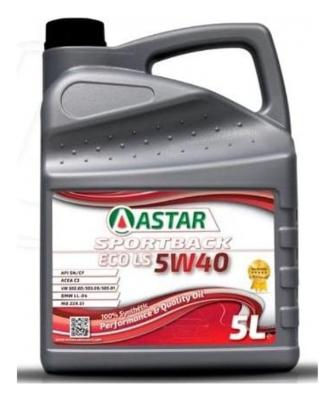 Aceite de motor sintético 5W40 5L - Astar Sportback Eco LS C3