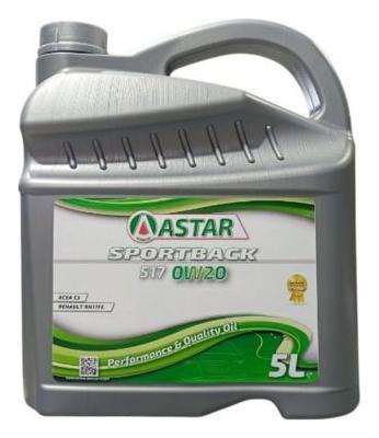 Aceite de motor sintético 0W20 5L - Astar Sportback 517