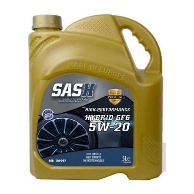 Aceite de motor sintético 5W20 5L - Sash Hybrid GF-6