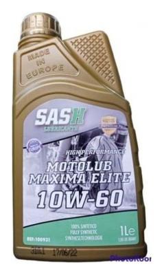 Aceite de moto 4 tiempos sintético 10W60 1L - Sash Moto Lub Maxima Elite