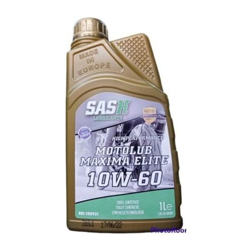 Aceite de moto 4 tiempos sintético 10W60 1L - Sash Moto Lub Maxima Elite