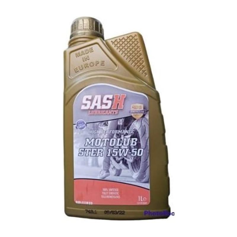 Aceite de moto 4 tiempos sintético 15W50 1L - Sash Motolub Ster
