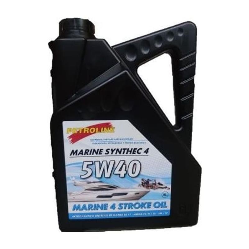 Aceite de motor náutico 4 tiempos sintético 5W40 5L - Petroline Marino Synthec 4