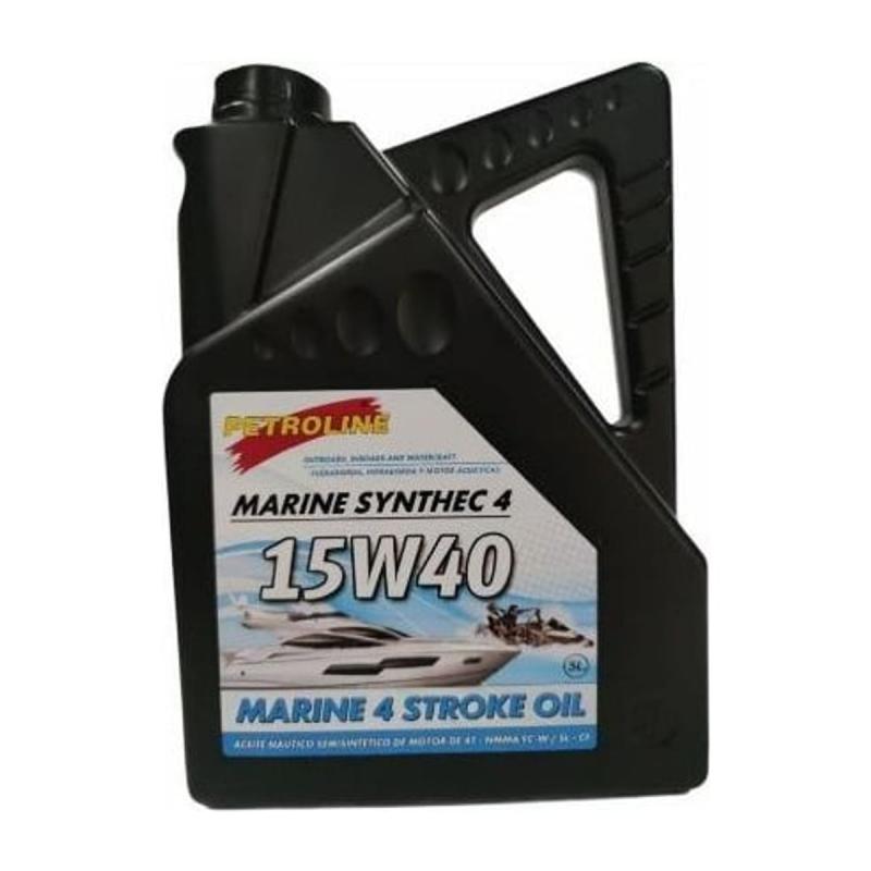 Aceite de motor náutico 4 tiempos semisintético 15W40 5L - Petroline Marino Synthec