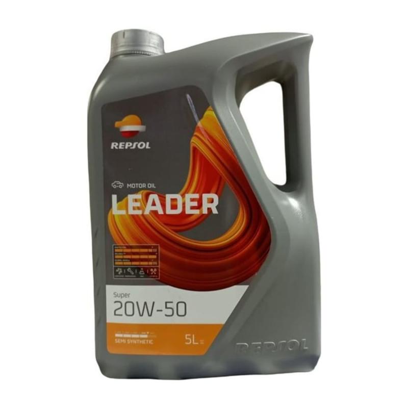 Aceite de motor mineral 20W50 5L - Repsol Leader Super