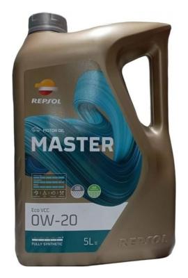 Aceite de motor sintético 0W20 5L - Repsol Master Eco VCC