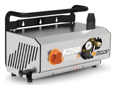 Hidrolimpiadora de agua fría fija Comet K 250 Static 15/170 T trifásica, 170 bar y 900 l/h