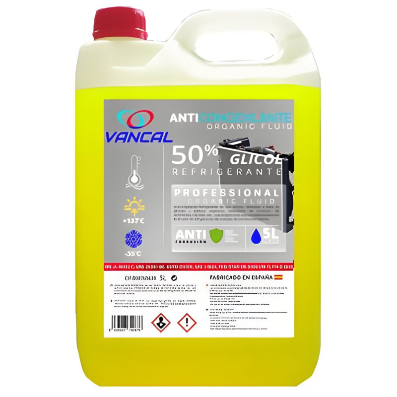 Anticongelante refrigerante orgánico 50% 5L - Vancal-Anticongelantes-Handcar