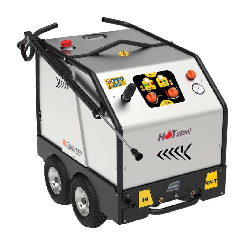 Hidrolimpiadora de agua caliente Comet KF Steel 15.18 18/350, 350 bar y 1.080 l/h-Hidrolimpiadoras de agua caliente-Handcar