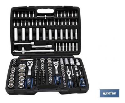 Maletín de herramientas 171 piezas 1/2", 3/8" y 1/4" - Cofan