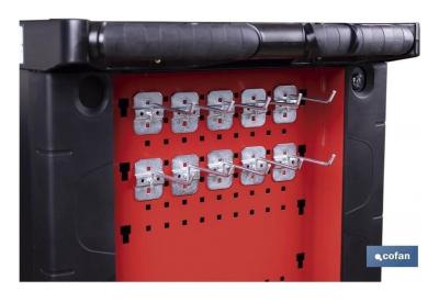 Pack de 10 ganchos para carro de herramientas Security - Cofan