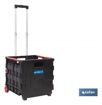 Trolley plegable de carga 396 x 370 x 960 mm con asa telescópica - Cofan