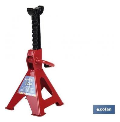 Caballete de taller 3 t con altura regulable por trinquete - Cofan