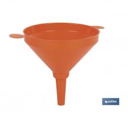 Embudo cónico de polietileno con filtro 1.800 ml - Cofan