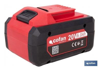 Batería Li-ion 20 V 6,0 Ah sistema 1 For-All - Cofan