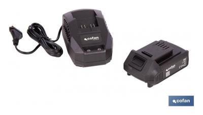 Pack batería 20 V 2,0 Ah y cargador 2,4 A 1 For-All - Cofan