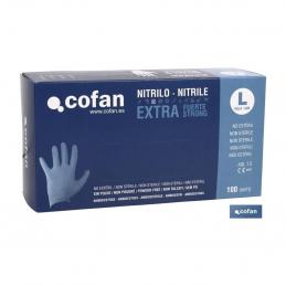 Guantes de nitrilo desechables extra fuertes 100 ud - Cofan