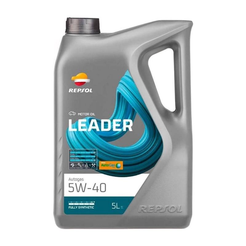 Aceite de motor sintético 5W40 5L - Repsol Leader Autogas-Aceites de motor y lubricantes-Handcar