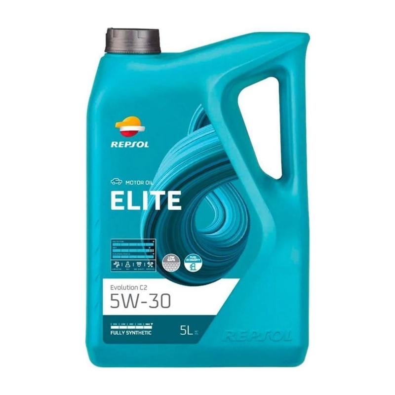 Aceite de motor sintético 5W30 5L - Repsol Elite Evolution C2-Aceites de motor y lubricantes-Handcar