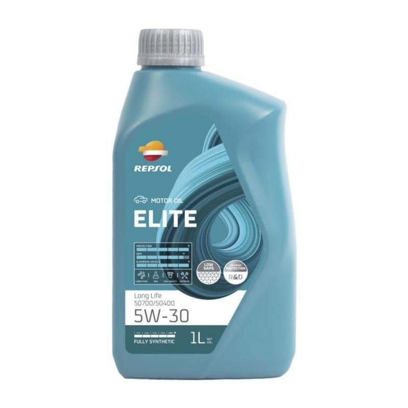 Aceite de motor sintético 5W30 1L - Repsol Elite Long Life 50700/50400-Aceites de motor y lubricantes-Handcar