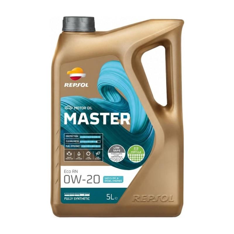 Aceite de motor sintético 0W20 5L - Repsol Master Eco RN-Aceites de motor y lubricantes-Handcar