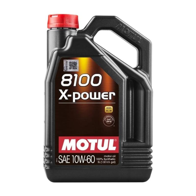 Aceite de motor sintético 10W60 5L - Motul 8100 X-Power-Aceites de motor y lubricantes-Handcar
