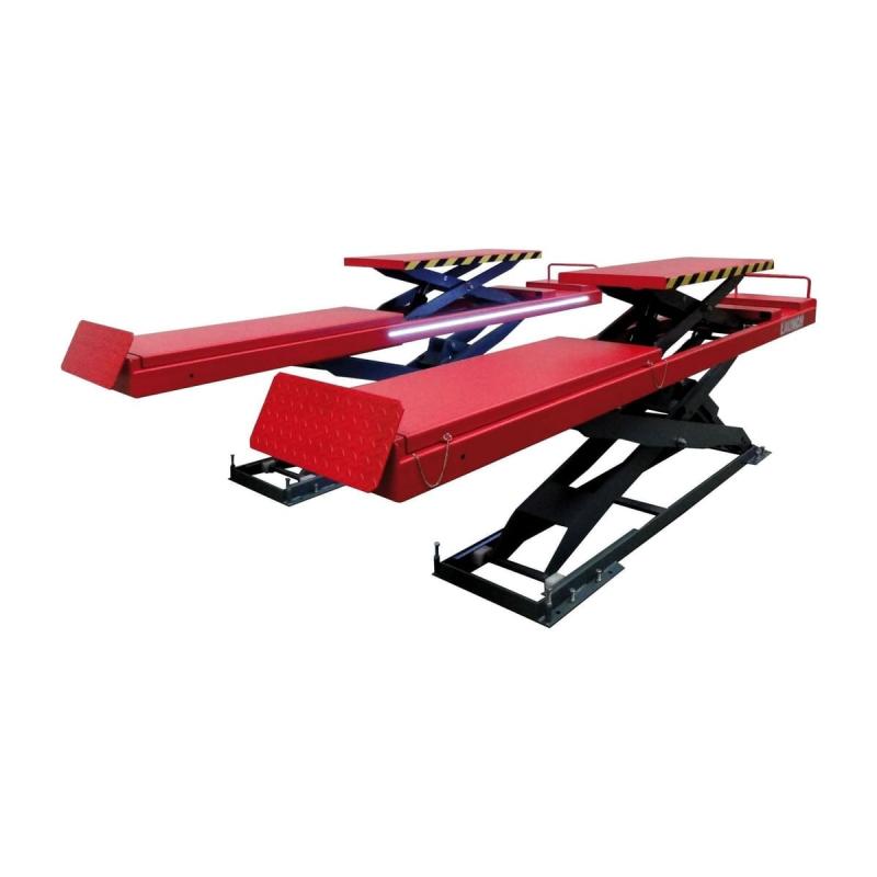 Elevador de tijera para empotrar Launch TLT855WA de 5,5 t con elevación auxiliar, 380 V-Elevadores de tijera y mesas elevadoras-Handcar