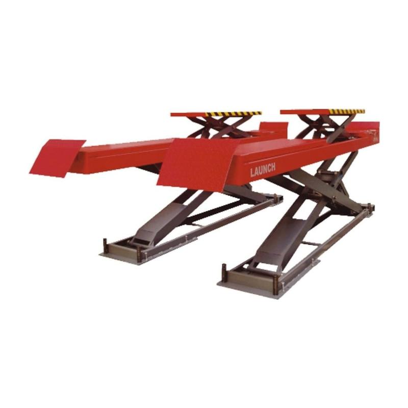 Elevador de tijera para empotrar Launch TLT855WAH de 5,5 t con elevación auxiliar y detector de holguras, 380 V-Elevadores de tijera y mesas elevadoras-Handcar