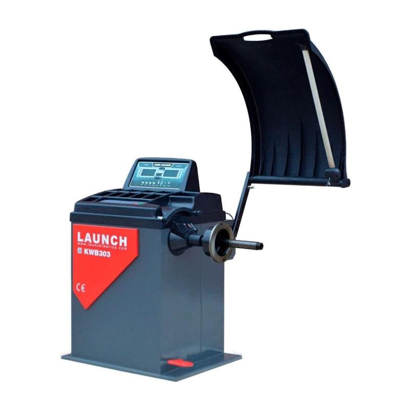 Equilibradora de ruedas Launch KWB303P con medidor exterior, láser y freno de pie-Equilibradoras de ruedas-Handcar