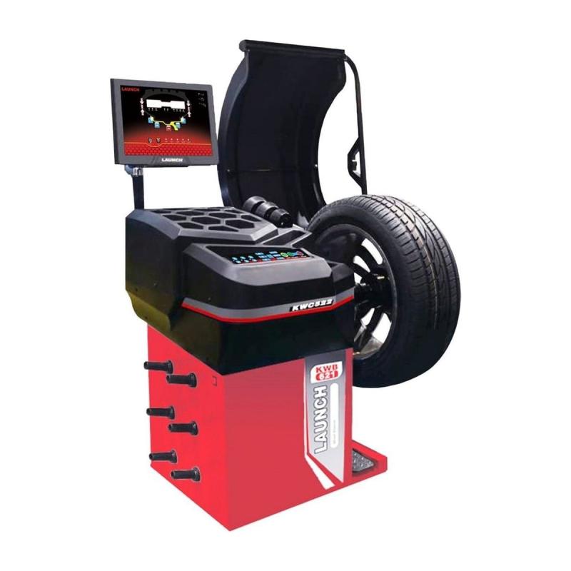 Equilibradora de ruedas Launch KWB621 con freno automático, sonar y láser-Equilibradoras de ruedas-Handcar