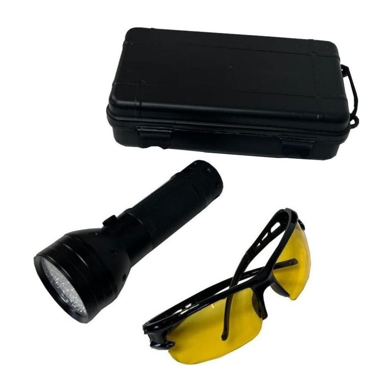 Kit de linterna ultravioleta LED con gafas de protección Launch MRFKIT-Carga de aire acondicionado-Handcar