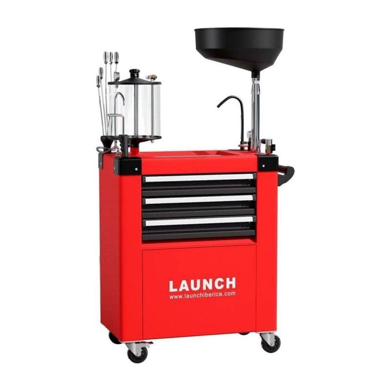 Carro de herramientas Launch TTH600 con sistema de cambio de aceite-Recogedores de aceite usado-Handcar