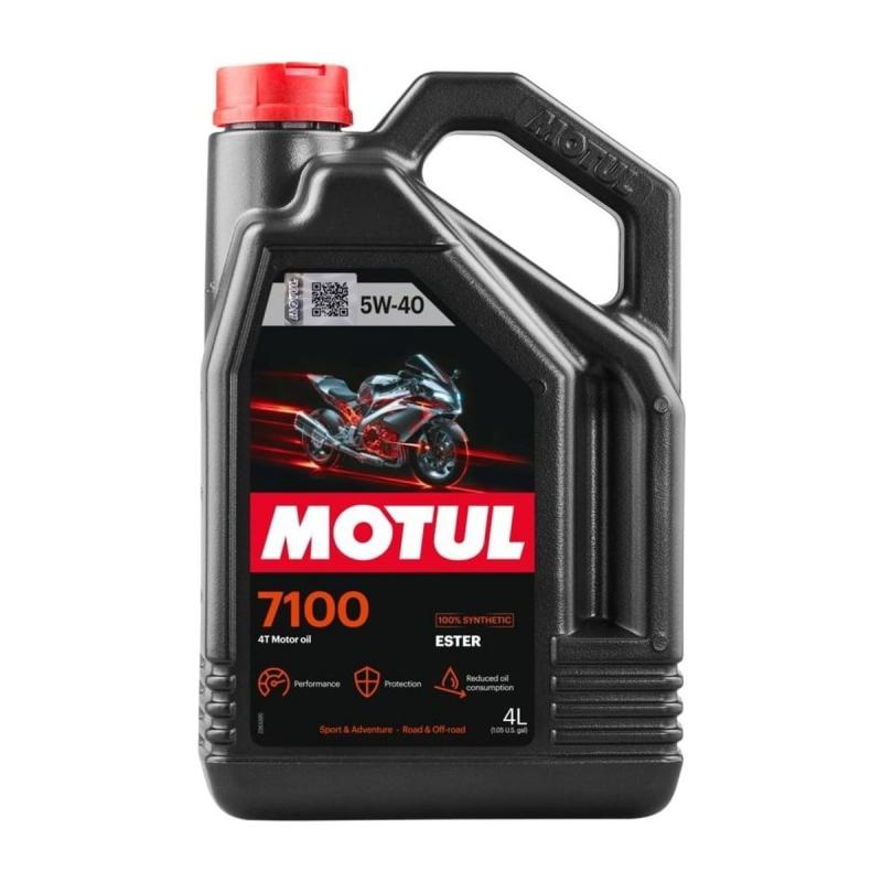 Aceite de moto 4 tiempos sintético 5W40 4L - Motul 7100 4T