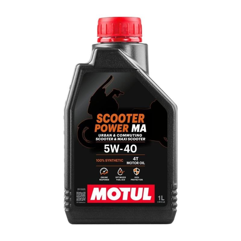 Aceite de moto 4 tiempos sintético 5W40 1L - Motul Scooter Power 4T MA