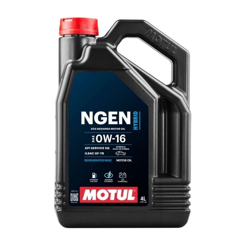 Aceite de motor sintético 0W16 4L - Motul NGEN Hybrid
