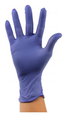 Guantes de nitrilo desechables sin polvo azul M 100 ud