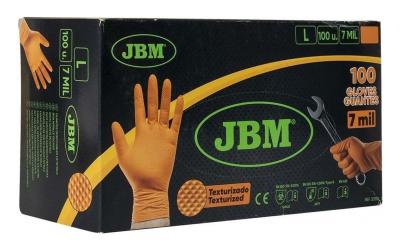Guantes de nitrilo desechables naranja L 100 ud - JBM