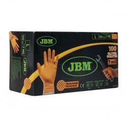 Guantes de nitrilo desechables naranja L 100 ud - JBM