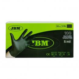 Guantes de nitrilo negro desechables L 100 ud - JBM