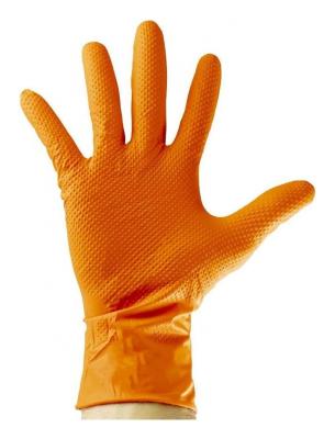 Guantes de nitrilo desechables naranja M 100 ud - JBM