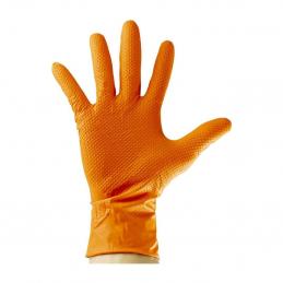 Guantes desechables nitrilo naranja talla M JBM 53551