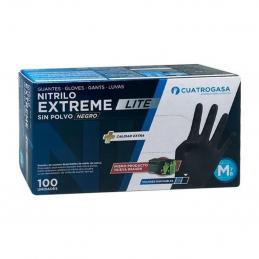 Guantes de nitrilo negro desechables M 100 ud - Extreme Lite