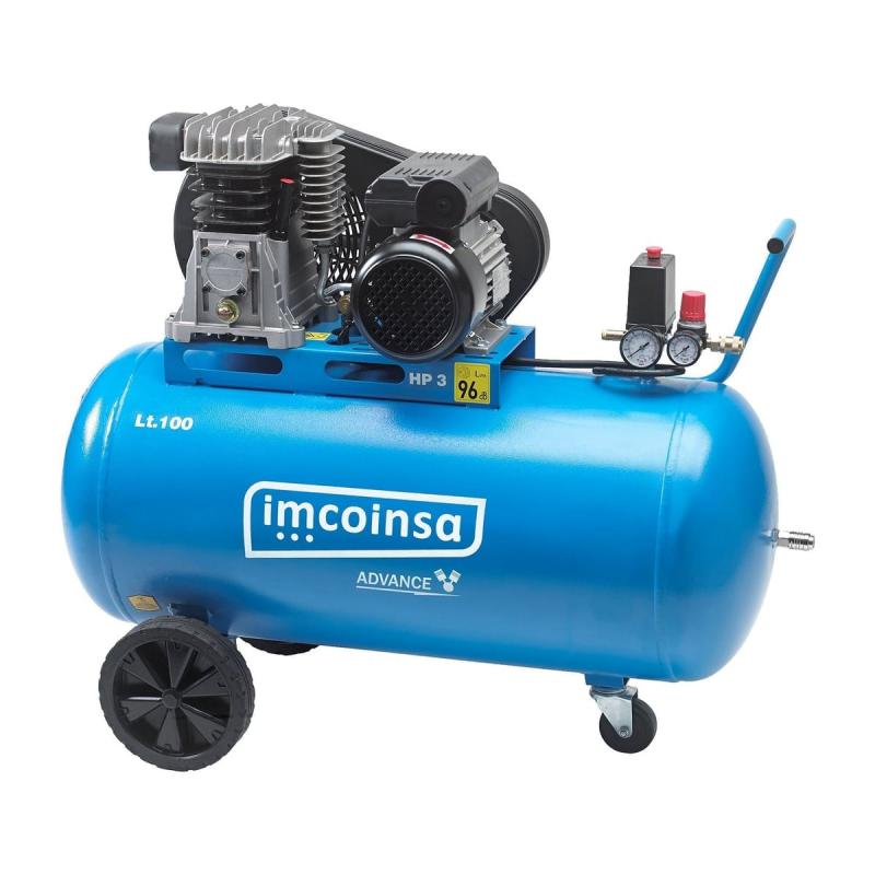 Compresor de correas 3 HP 100 L Serie Advance Imcoinsa-Taller Mecánico-Handcar