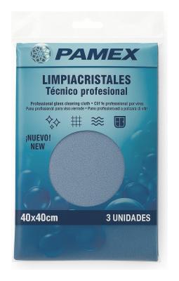 Paño limpiacristales 40x40 cm - pack 12 ud